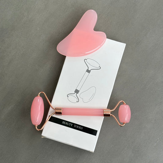 Combo rodillo masajeador Gua sha